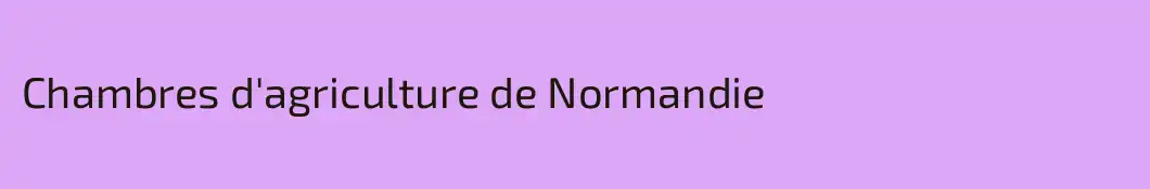 Chambres d'agriculture de Normandie